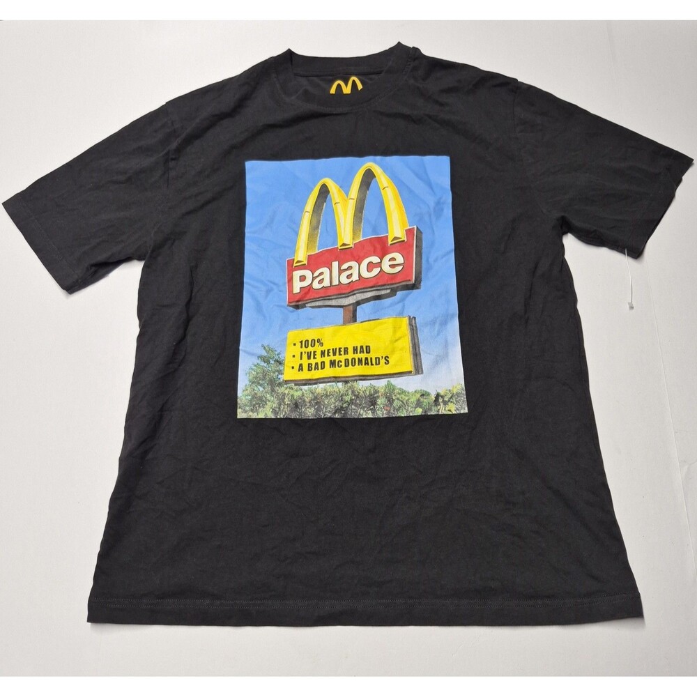 Palace Skateboards McDonalds Sign T Shirt Black Large As Told By Collab Tee Nwot
